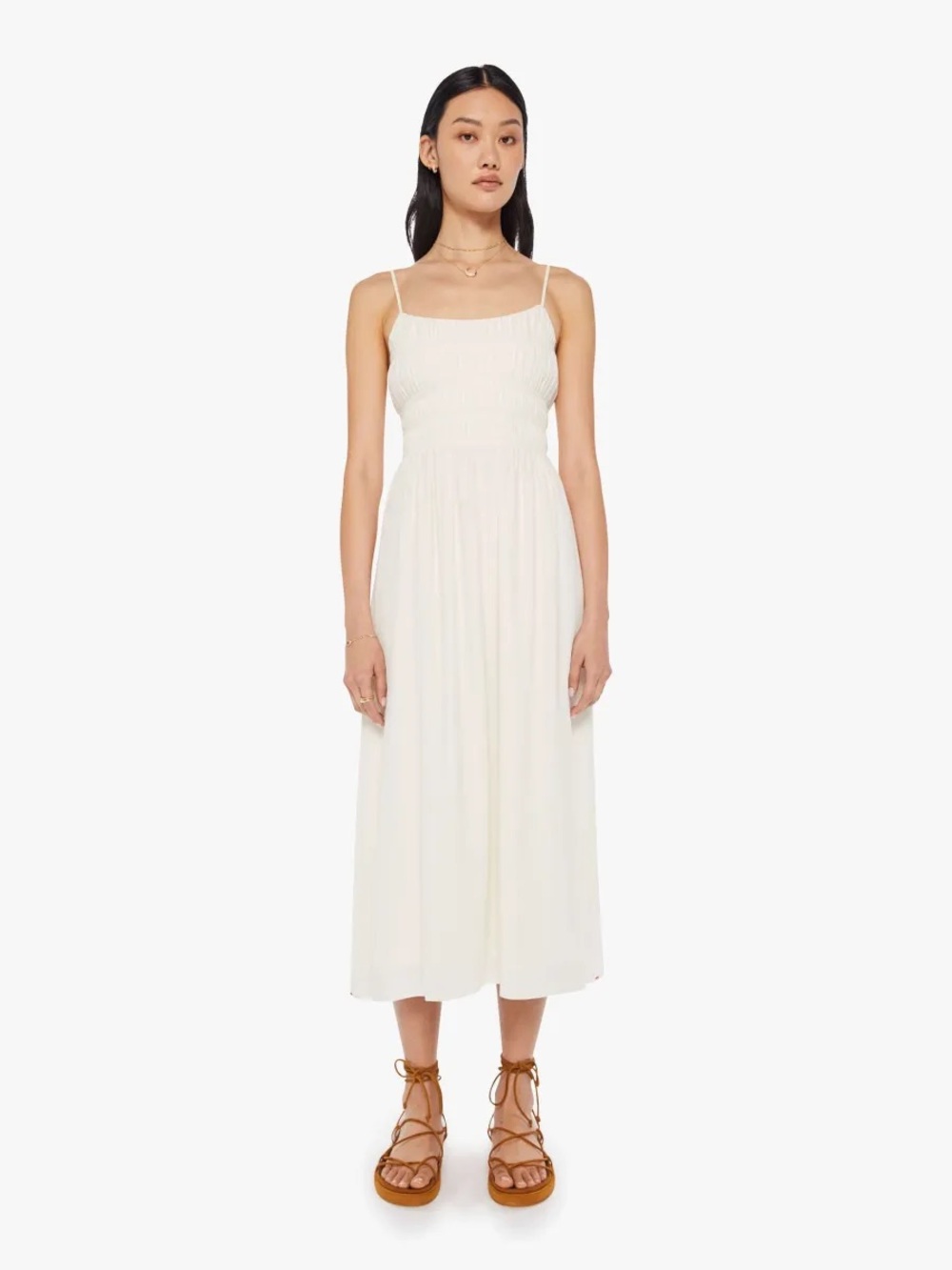 NWT Xirena Stylla 100% Silk Maxi Dress in White Agate / Cream - Size